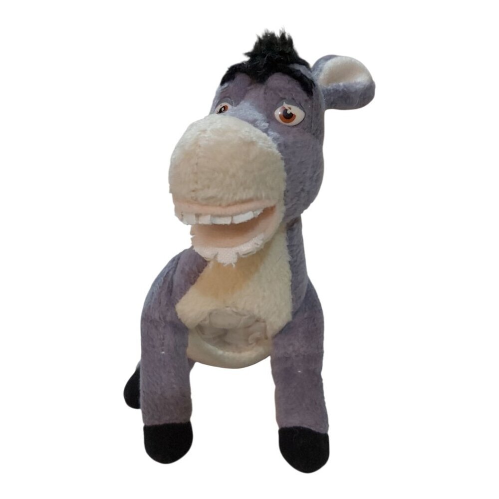 Vintage Gallerie Shrek 2 Donkey 6 Inch Plush Doll Clear Plastic Belly Window